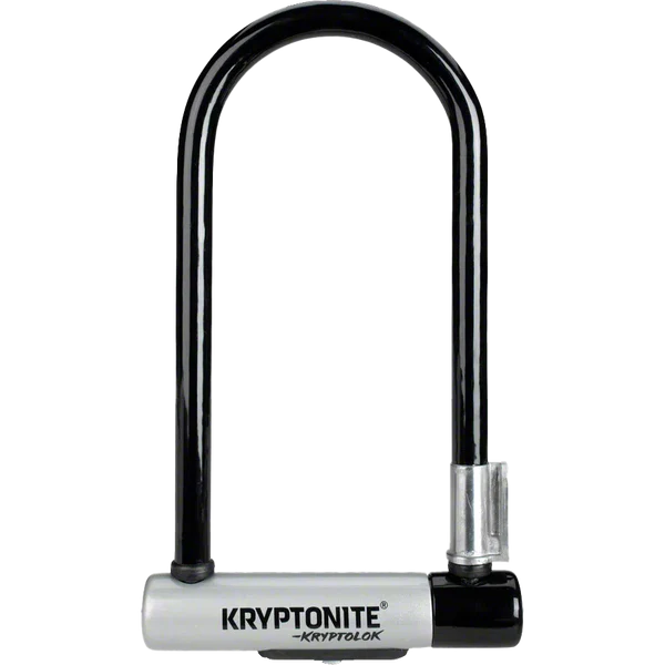 Kryptonite Kryptolok STD U-Lock, Key 4&quot;x9&quot;, 13mm, Grey